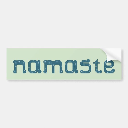 Namaste Blauwgroen Bumpersticker (Voorkant)