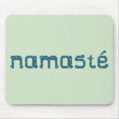 Namaste Blauwgroen Mousepad Muismat (Voorkant)
