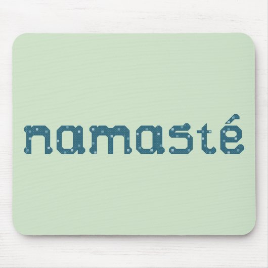 Namaste Blauwgroen Mousepad Muismat (Voorkant)