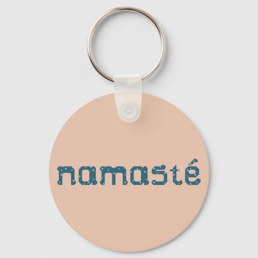 Namaste Blauwgroen Sleutelhanger (Voorkant)