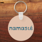 Namaste Blauwgroen Sleutelhanger (Voorkant)