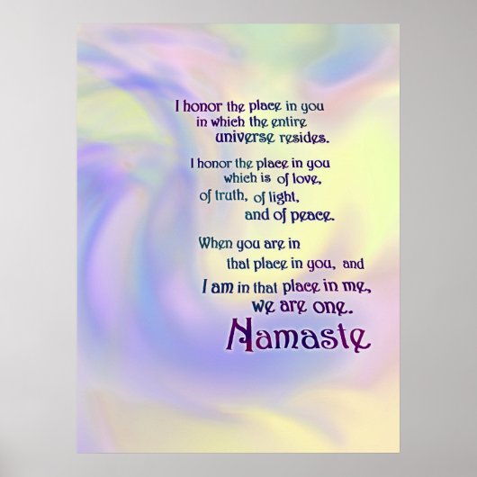 Namaste Blessing Poster (Voorkant)