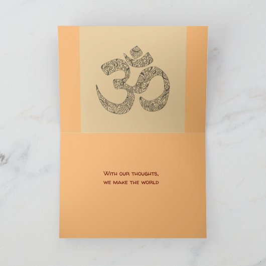 Namaste Blessings Folded Wenskaart Kaart (Binnen)