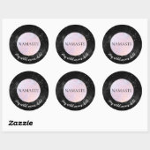 Namaste Blijf Wild Moon Kind Roze Moon Yoga Ronde Sticker (Vel)