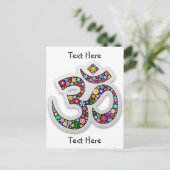 Namaste Bloem Yoga Symbool Briefkaart (Staand voorkant)
