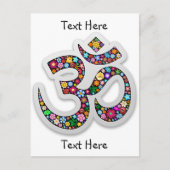 Namaste Bloem Yoga Symbool Briefkaart (Voorkant)