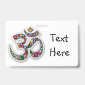 Namaste Bloemensymbool Kunst Badge (Achterkant)