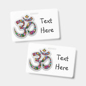 Namaste Bloemensymbool Kunst Badge (Voor- en achterkant)