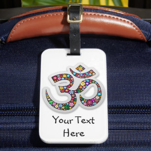 Namaste Bloemensymbool Kunst Bagagelabel