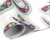 Namaste Bloemensymbool Kunst Cadeaupapier (Rol Hoek)