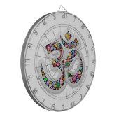Namaste Bloemensymbool Kunst Dartbord (Voorkant Links)