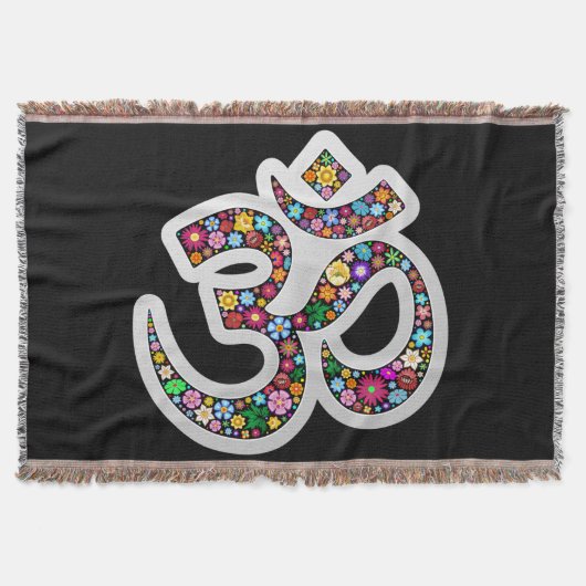 Namaste Bloemensymbool Kunst Deken (Voorkant)