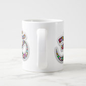 Namaste Bloemensymbool Kunst Grote Koffiekop (Achterkant)
