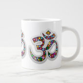 Namaste Bloemensymbool Kunst Grote Koffiekop (Rechts)