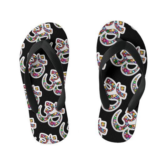 Namaste Bloemensymbool Kunst Kinder Teenslippers (Voetbed)