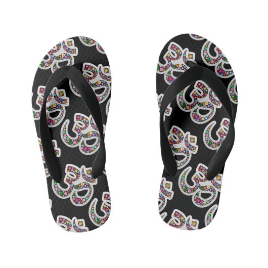Namaste Bloemensymbool Kunst Kinder Teenslippers (Voetbed)