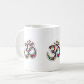 Namaste Bloemensymbool Kunst Koffiemok (Voorkant links)