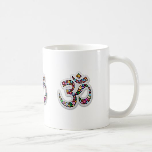 Namaste Bloemensymbool Kunst Koffiemok (Rechts)