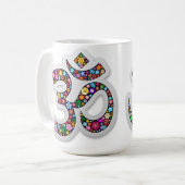 Namaste Bloemensymbool Kunst Koffiemok (Voorkant links)