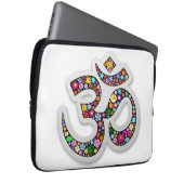 Namaste Bloemensymbool Kunst Laptop Sleeve (Voorkant Rechts)