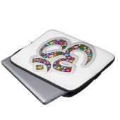 Namaste Bloemensymbool Kunst Laptop Sleeve (Voorkant onderkant)