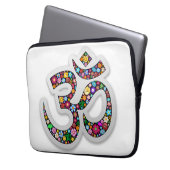 Namaste Bloemensymbool Kunst Laptop Sleeve (Voorkant Links)