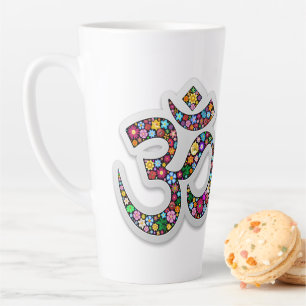 Namaste Bloemensymbool Kunst Latte Mok