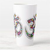Namaste Bloemensymbool Kunst Latte Mok (Voorkant)