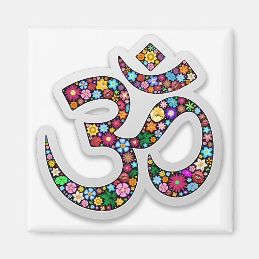 Namaste Bloemensymbool Kunst Magneet (Voorkant)