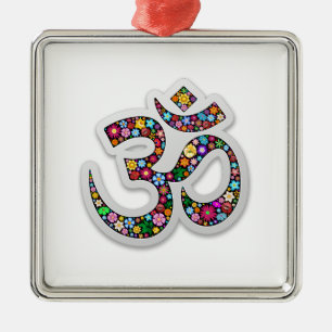 Namaste Bloemensymbool Kunst Metalen Ornament