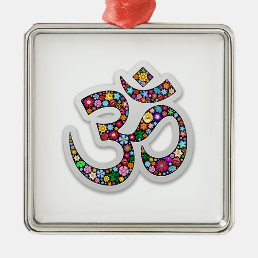 Namaste Bloemensymbool Kunst Metalen Ornament (Voorkant)