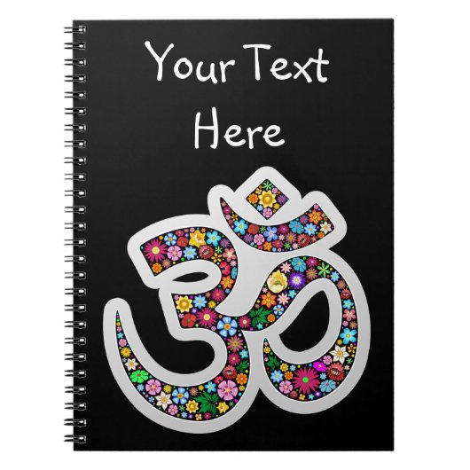 Namaste Bloemensymbool Kunst Notitieboek (Voorkant)