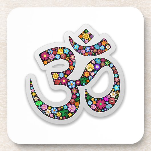 Namaste Bloemensymbool Kunst Onderzetter (Voorkant)