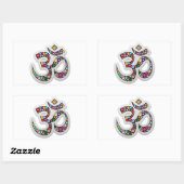 Namaste Bloemensymbool Kunst Rechthoekige Sticker (Vel)