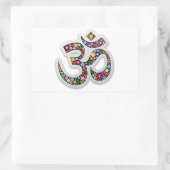 Namaste Bloemensymbool Kunst Rechthoekige Sticker (Tas)