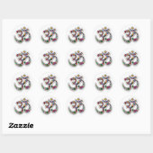 Namaste Bloemensymbool Kunst Ronde Sticker (Vel)