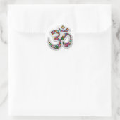 Namaste Bloemensymbool Kunst Ronde Sticker (Tas)