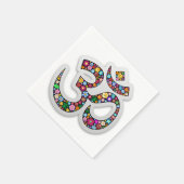 Namaste Bloemensymbool Kunst Servet (Hoek)