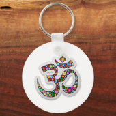Namaste Bloemensymbool Kunst Sleutelhanger (Voorkant)