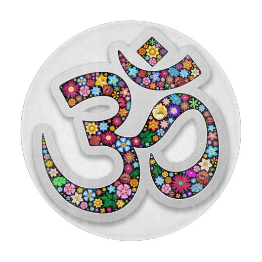 Namaste Bloemensymbool Kunst Snijplank (Voorkant)