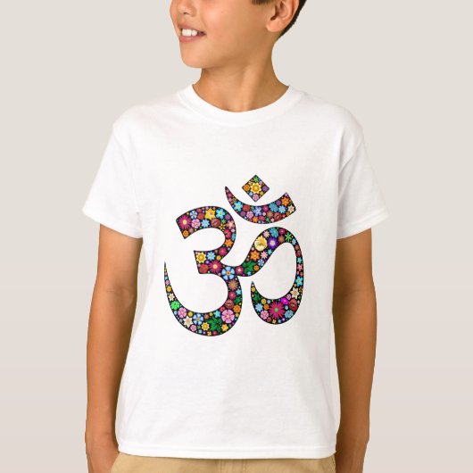 Namaste Bloemensymbool Kunst T-shirt (Voorkant)