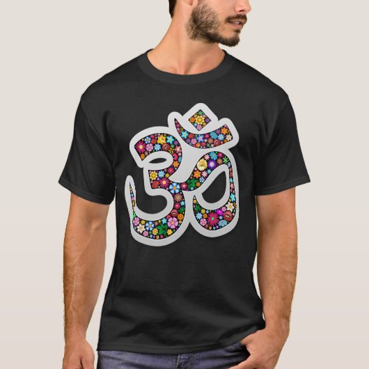 Namaste Bloemensymbool Kunst T-shirt (Voorkant)