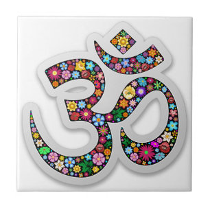 Namaste Bloemensymbool Kunst Tegeltje