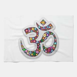 Namaste Bloemensymbool Kunst Theedoek
