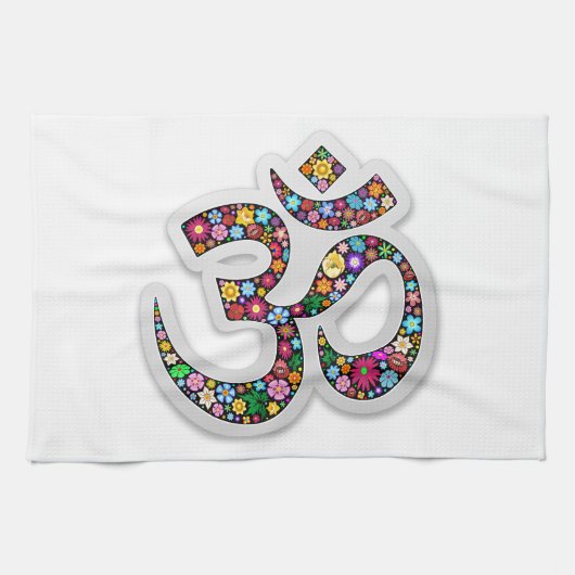 Namaste Bloemensymbool Kunst Theedoek (Horizontaal)