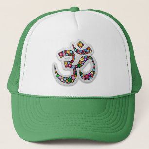 Namaste Bloemensymbool Kunst Trucker Pet