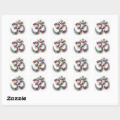 Namaste Bloemensymbool Kunst Vierkante Sticker (Vel)