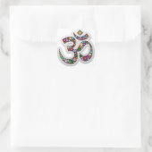 Namaste Bloemensymbool Kunst Vierkante Sticker (Tas)