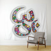 Namaste Bloemensymbool Kunst Wandkleed (In Situ (horizontaal))