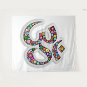 Namaste Bloemensymbool Kunst Wandkleed (Voorkant (horizontaal))